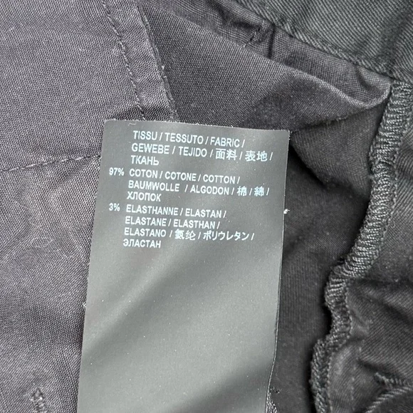 Saint Laurent Paris SLP Black Slim Fit Twill Chinos Side Tab Adjusters Size 29